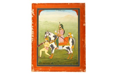 Lot 252 - AN EQUESTRIAN PORTRAIT Punjab, Northern India,...