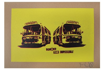 Lot 626 - Jamie Reid (British) 'Nowhere Bus (Yellow)' 3...