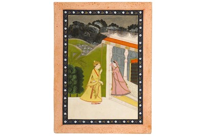 Lot 251 - TWO LOVERS ON A TERRACE  Kangra, Pahari Hills,...