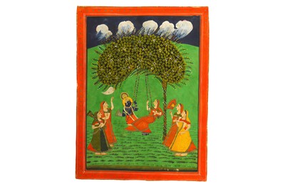 Lot 258 - RADHA AND KRISHNA ON SWINGS Kota, North...