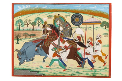 Lot 355 - A HUNTING SCENE  Kota, Rajasthan, North...