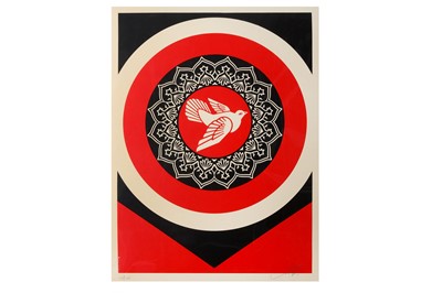 Lot 550 - Shepard Fairey (American) 'Obey Peace Dove Red'...