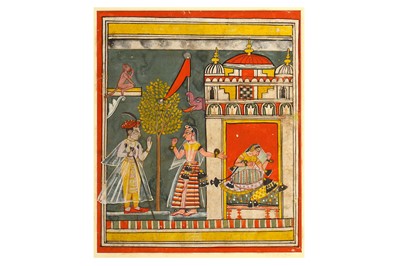 Lot 244 - KRISHNA VISITING HIS BELOVED Malwa, West...