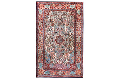 Lot 28 - A FINE KASHAN DABIR RUG, CENTRAL PERSIA approx:...