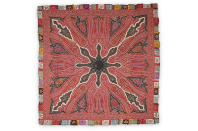 Lot 191 - A SQUARE KASHMIRI SHAWL North India, late 19th...