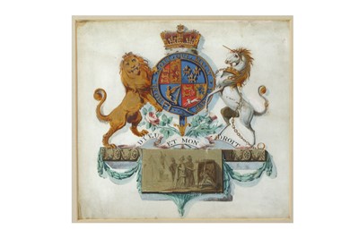 Lot 328 - Manuscript Hanoverian Royal Coat of Arms...