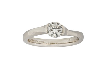 Lot 28 - A diamond single-stone ring  The brilliant-cut...