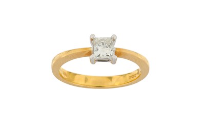 Lot 231 - A diamond single-stone ring, mounted in 18...