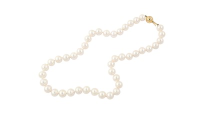 Lot 211 - A single-strand cultured pearl necklace, to a...