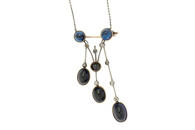 Lot 128 - An early 20th century paste, sapphire and...