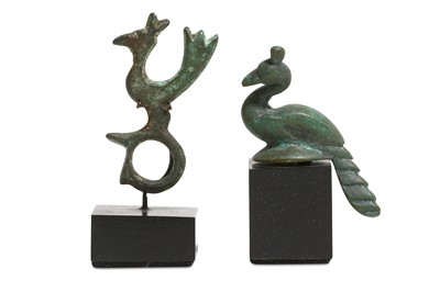 Lot 97 - TWO BRONZE BIRDS Circa 2nd Century A.D. or...