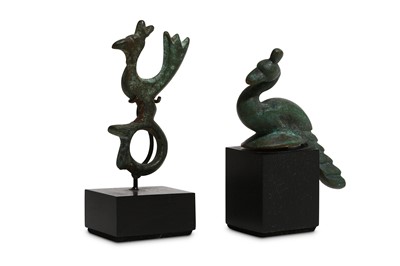 Lot 97 - TWO BRONZE BIRDS Circa 2nd Century A.D. or...
