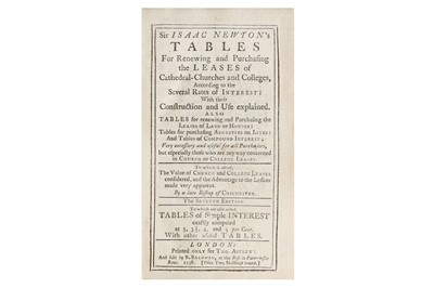 Lot 493 - Science.- Newton (Sir Isaac) Sir Isaac...