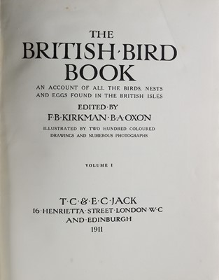 Lot 484 - Kirkman (F. B.) The British Bird Book, 4 vol.,...