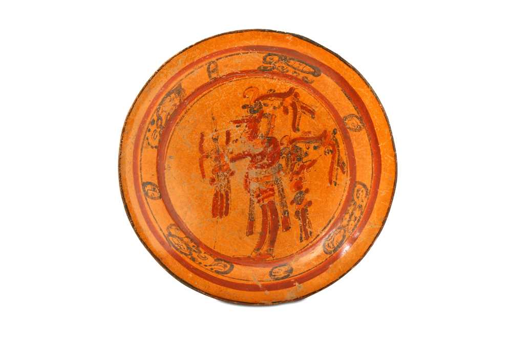 Lot 166 - A POLYCHROME MAYA DISH Classic Period, Circa...