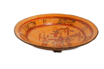 Lot 166 - A POLYCHROME MAYA DISH Classic Period, Circa...