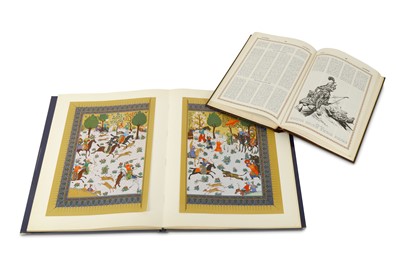 Lot 242 - TWO REFERENCE ART BOOKS ON THE SHAHNAMEH BY...