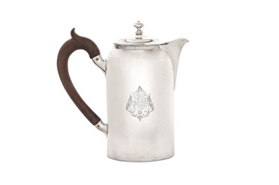 Lot 16 - A George III sterling silver coffee pot or...