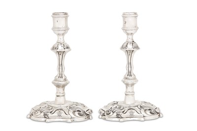 Lot 99 - A matched pair of George III sterling silver...