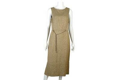 Lot 57 - Chanel Boutique Oatmeal Linen Dress, c. 1998,...