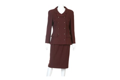 Lot 45 - Chanel Boutique Bordeaux Boucle Skirt Suit, c....