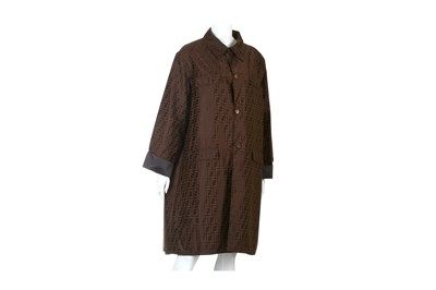 Lot 87 - Fendi Reversible Zucca Rain Coat, in shades of...