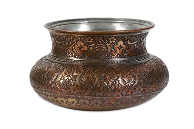 Lot 203 - A TIMURID-STYLE TINNED COPPER BOWL  Iran, late...