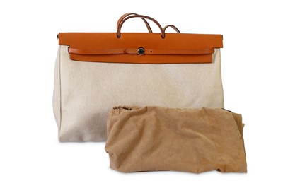 Lot 77 - Hermès Toile Herbag 50, c. 1998, beige coated...