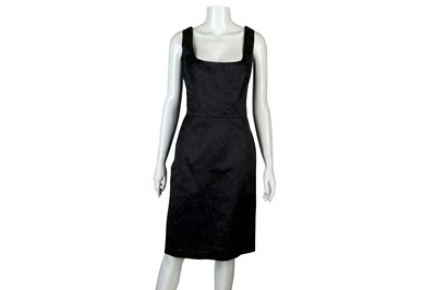Lot 69 - Dolce and Gabbana Black Floral Silk Dress,...