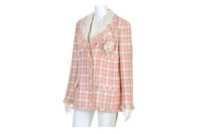 Lot 14 - Chanel Pink Tweed Jacket, c. 2004, chequered...