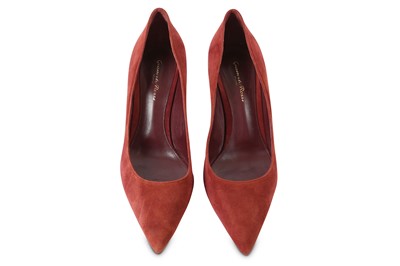 Lot 74 - Gianvito Rossi Burgundy Pumps, suede leather...