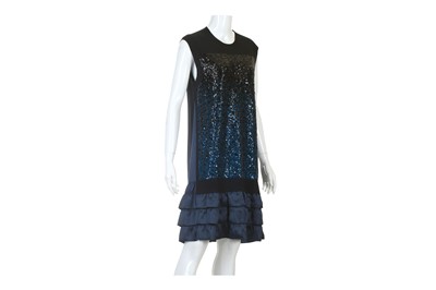Lot 182 - Louis Vuitton Blue Silk and Cashmere Dress,...