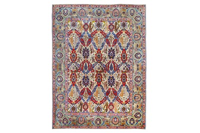 Lot 51 - A FINE SIGNED DRAGON DESIGN TABRIZ CARPET,...