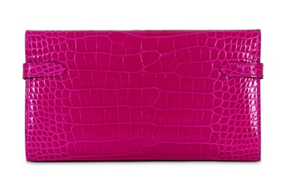 Lot 10 - Hermes Rose Scheherazade Lisse Alligator...