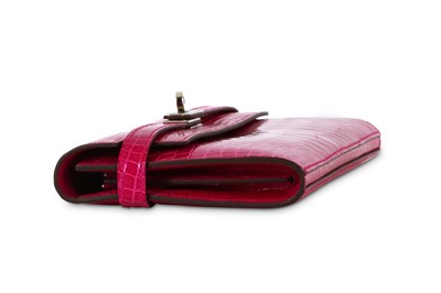 Lot 10 - Hermes Rose Scheherazade Lisse Alligator...