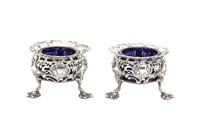 Lot 479 - A pair of Victorian sterling silver salts,...