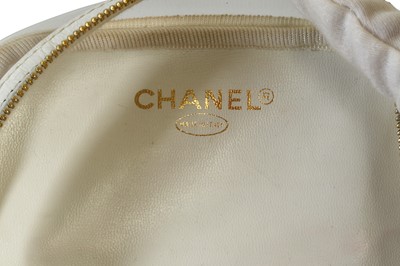 Lot 31 - Chanel White Vinyl Vanity Bag, c. 1994-96,...