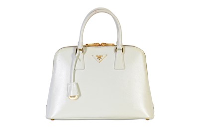 Lot 27 - Prada White Saffiano Vernice Tote, c. 2014,...