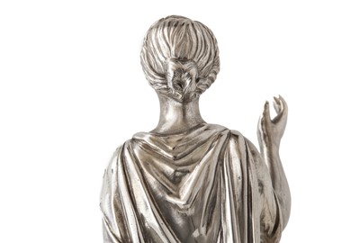 Lot 508 - A pair of Victorian sterling silver sculptures...