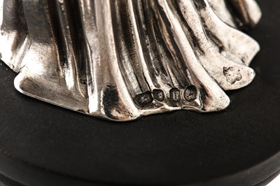 Lot 508 - A pair of Victorian sterling silver sculptures...