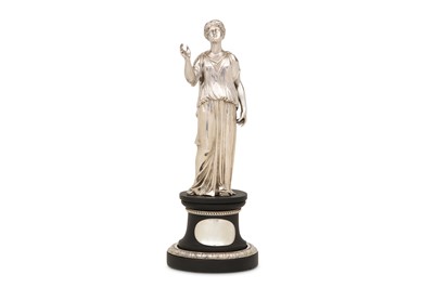 Lot 508 - A pair of Victorian sterling silver sculptures...