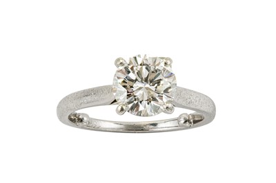 Lot 140 - A diamond single-stone ring, by Cartier  The...