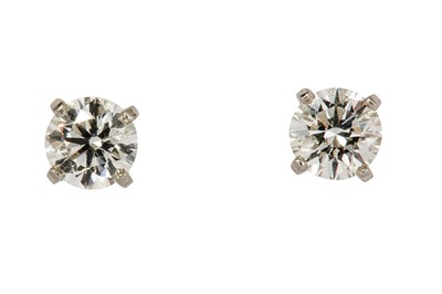 Lot 139 - A pair of diamond earstuds, by Cartier  The...