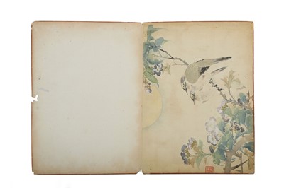 Lot 309 - AN ALBUM OF NINE CHINESE PAINTING LEAVES. Qing...