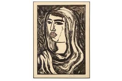 Lot 20 - LEON UNDERWOOD (1890-1975) Female head signed...