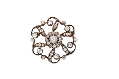 Lot 13 - A diamond brooch, circa 1890 The openwork...