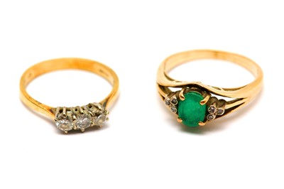 Lot 31A - Two rings, Including an 18 carat gold and...