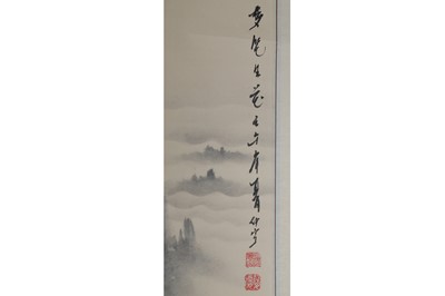 Lot 94 - FOUR CHINESE INK LANDSCAPE HANGING SCROLLS 110...