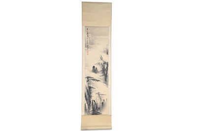 Lot 94 - FOUR CHINESE INK LANDSCAPE HANGING SCROLLS 110...