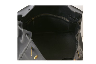 Lot 39 - Hermes Black Swift Birkin 35, c. 1998, gilt...